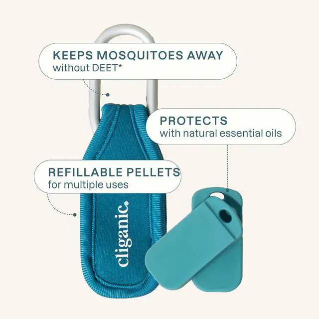 Alt view image 3 of 6 - Mosquito Repellent Pack (2 Clips + 4 Refill Pellets) - Natural DEET-Free, Essential Oil Infused