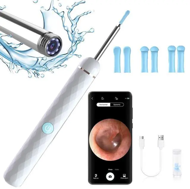 Main image of Ear Wax Removal, Soufyuane Ear Cleaner with Upgraded 1080p Camera, Ear Wax Removal Kit, Ear Camera Otoscope with Light, Ear Cleaning Kit for iPhone, iPad, Android Phones (White)