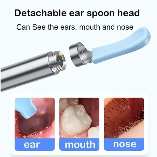 Alt view image 4 of 6 - Ear Wax Removal, Soufyuane Ear Cleaner with Upgraded 1080p Camera, Ear Wax Removal Kit, Ear Camera Otoscope with Light, Ear Cleaning Kit for iPhone, iPad, Android Phones (White)