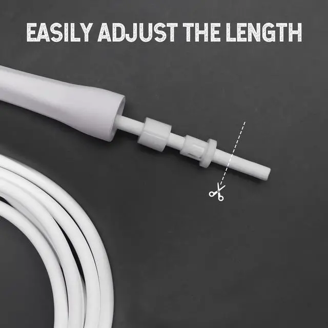 Alt view image 4 of 6 - 6mm Adjustable Boxing Jump Rope With Inner String Cord, Unbreakable Handles, Hererope Durable Non-Kinking PVC Jump Ropes for Men Women, Exercise Fitness, Indoor Outdoor Use