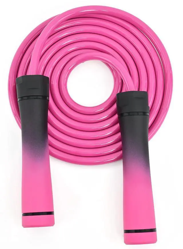 Main image of Weighted Jump Rope for Women & Men - 1LB Heavy Adjustable Skipping Rope, 10mm PVC with Ball-bearing for Speed, Cardio, Boxing, CrossFit - Tangle Free, Home & Gym Workout Fitness