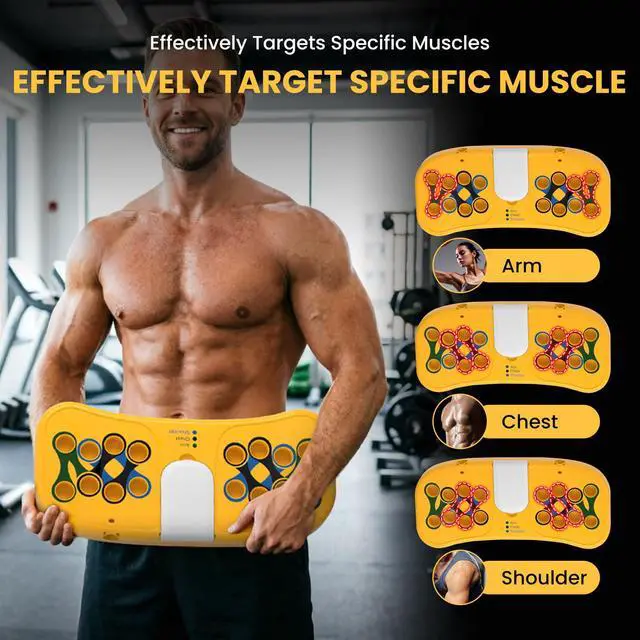 Alt view image 7 of 7 - Push Up Board with Color Coded Muscle Training System - Portable Pushup Handles for Chest Arms Shoulders - Home Workout Equipment for Men Women - Fitness Board