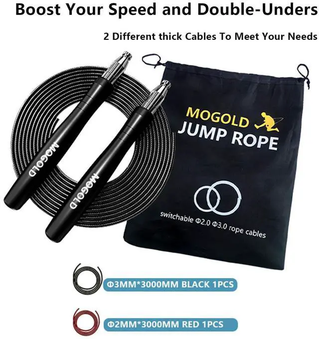 Alt view image 5 of 7 - Speed Rope Jump Rope for Crossfit, Boxing | Lightweight Skipping Rope for Women and Men Workout With Premium Bearing Balls | Unbreakable Handles