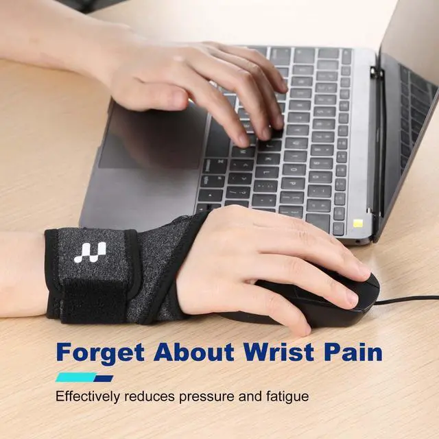 Alt view image 6 of 7 - Wrist Brace with Soft Thumb Opening for Mild Carpal Tunnel Tendonitis Arthritis Sprains (Not for Thumb), Compression Hand Brace for Women Men, Wrist Support for Sports Work Type Sleep, FSA Eligible