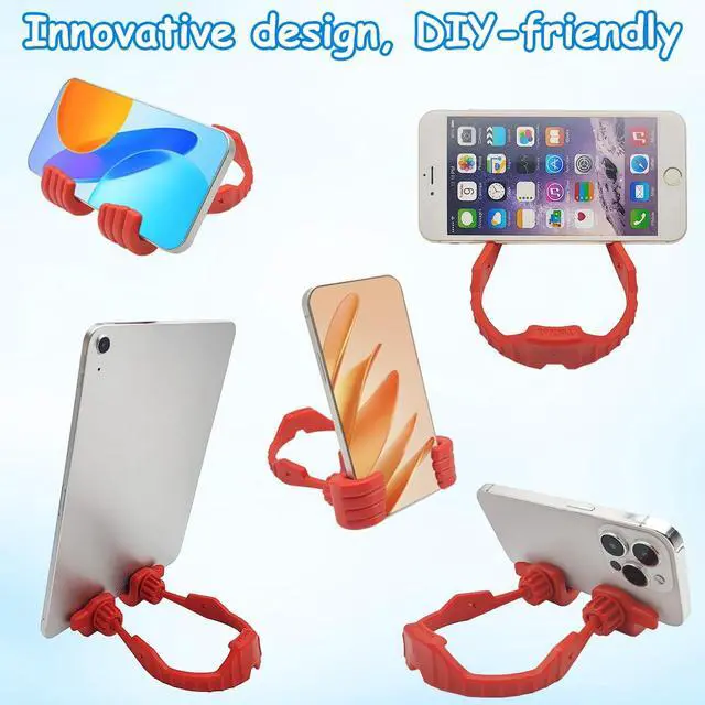 Alt view image 2 of 6 - 4 Packs Cell Phone Stand Thumb Up Lazy Phone Holder, Phone Stands for Desk, Adjustable Tablet Stand Portable Desktop OK Stands