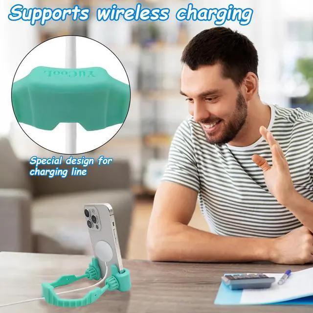 Alt view image 4 of 6 - 4 Packs Cell Phone Stand Thumb Up Lazy Phone Holder, Phone Stands for Desk, Adjustable Tablet Stand Portable Desktop OK Stands