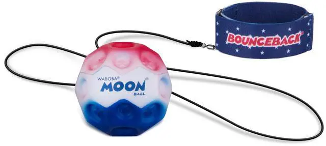 Main image of Bounceback Returning Stars and Stripes Hyper Bouncy Balls, Extreme Bounce and Fun, Super High Bouncing Ball for Active Play and Outdoor Games