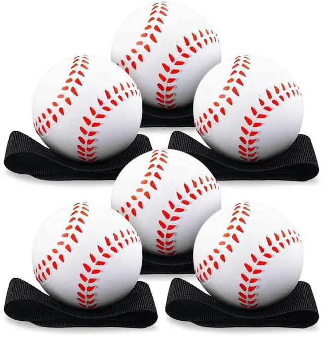 Main image of Reactive Practice Baseballs (6 Pack) Wrist Return Training Balls for Hand-Eye Coordination Portable Kids Outdoor Activity & Skill Trainer Great Birthday Gift or Party Favor