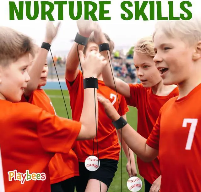Alt view image 5 of 7 - Reactive Practice Baseballs (6 Pack) Wrist Return Training Balls for Hand-Eye Coordination Portable Kids Outdoor Activity & Skill Trainer Great Birthday Gift or Party Favor