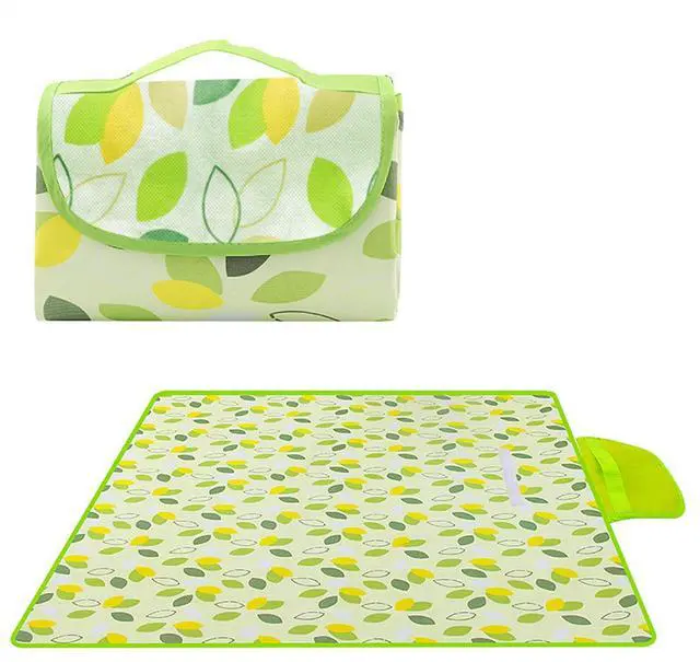 Main image of 80" x 120" Sandproof Waterproof Picnic Blanket, Beach Mat for Outdoor Camping Hiking Park, Portable with Tote Bag,Non-Stick to Sand and Grass,Foldable for Indoor and Outdoor Use (Green Leaf)