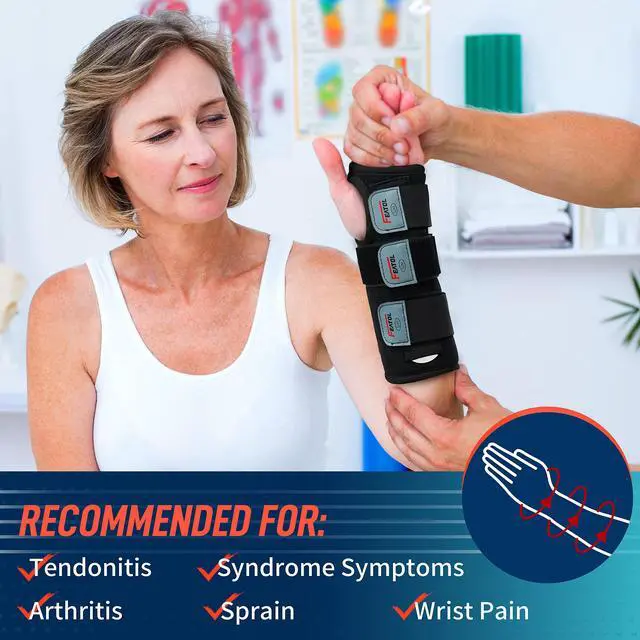 Alt view image 3 of 7 - Wrist Brace Hand Brace, Carpal Tunnel Wrist Splint Night Support for Women Men, Pain Relief Support -Tendonitis, Arthritis, Sprain, Right Hand, Small/Medium