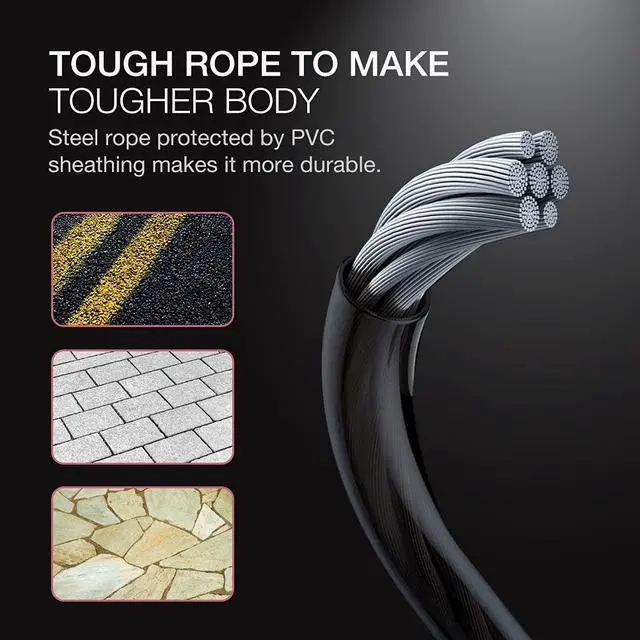 Alt view image 4 of 5 - Jump Rope, Jump Rope with Counter, Workout Jumping Rope with Steel Ball Bearings, Adjustable Length Speed Skipping Rope for Men Women Kids Home Gym, Crossfit, Fitness Exercise