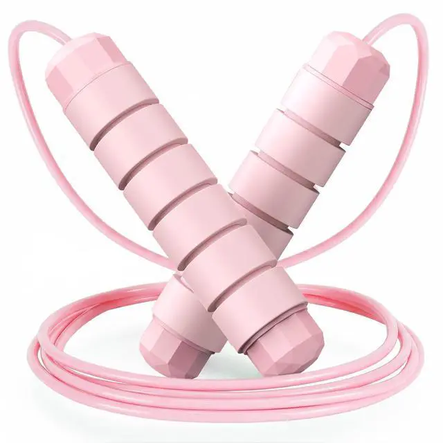 Main image of Jump Rope, Tangle-Free Rapid Speed Jumping Rope Cable with Ball Bearings for Women, Men & Kids, Adjustable Steel Jump Rope with Foam Handles for Home Gym Exercise Fitness Workout Equipment & Slim Body