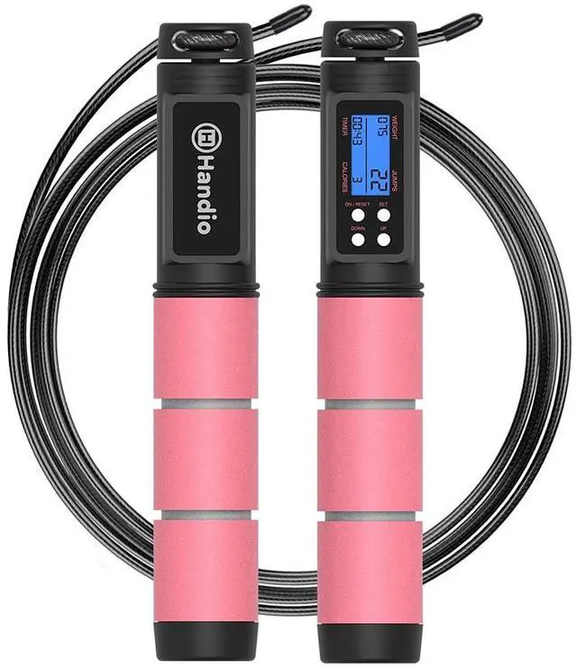 Main image of Jump Rope, Jump Rope with Counter, Workout Jumping Rope with Steel Ball Bearings, Adjustable Length Speed Skipping Rope for Men Women Kids Home Gym, Crossfit, Fitness Exercise