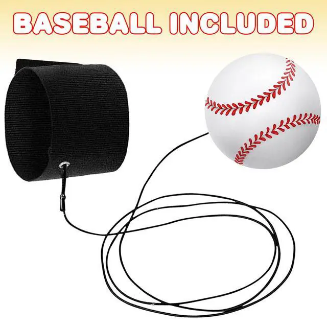 Alt view image 3 of 6 - 2.25 Inch Sports Wrist Balls - Set of 3 - Includes Basketball, Baseball, and Soccer Ball Wristband Toys - Durable Foam String Attached Rebound Balls - Party Favor, Gift Idea for Kids
