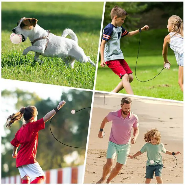 Alt view image 7 of 7 - 6 PCS Wrist Return Ball on a String 2.36 Rebound Return Sport Balls with Elastic Strap Baseball Soccer Tennis Practice Party Favors, Wrist Exercise and Fun Play for Kids & Adults