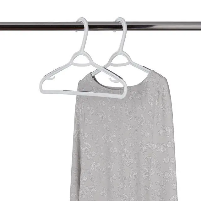 Alt view image 2 of 6 - Neatfreak Slim Non Slip Hangers - Space Saving Set of 10 With Lingerie Hooks and Pants/Accessories Bar - Patented W Frame White Plastic Hangers
