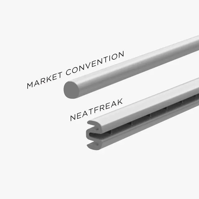 Alt view image 5 of 6 - Neatfreak Slim Non Slip Hangers - Space Saving Set of 10 With Lingerie Hooks and Pants/Accessories Bar - Patented W Frame White Plastic Hangers