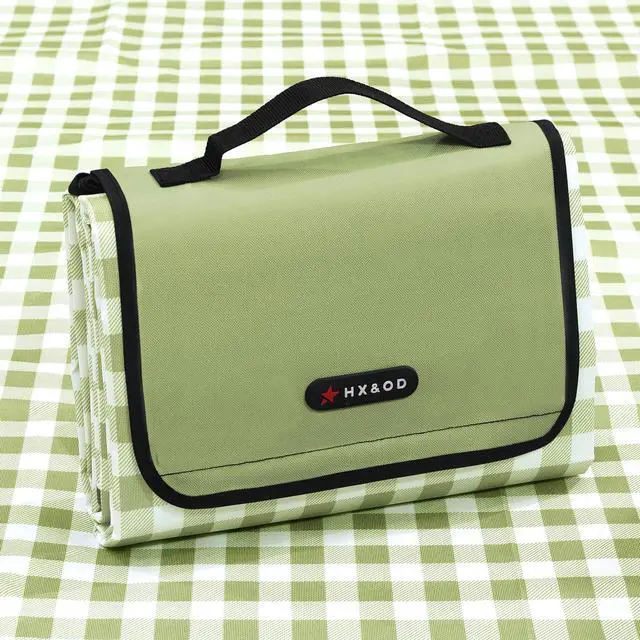 Main image of Picnic Blanket Outdoor Extra Large Picnic Mat 80"X60" Camping Blanket Beach Blanket Foldable Waterproof Sand Mat Hiking Travel Family Concerts(Green)