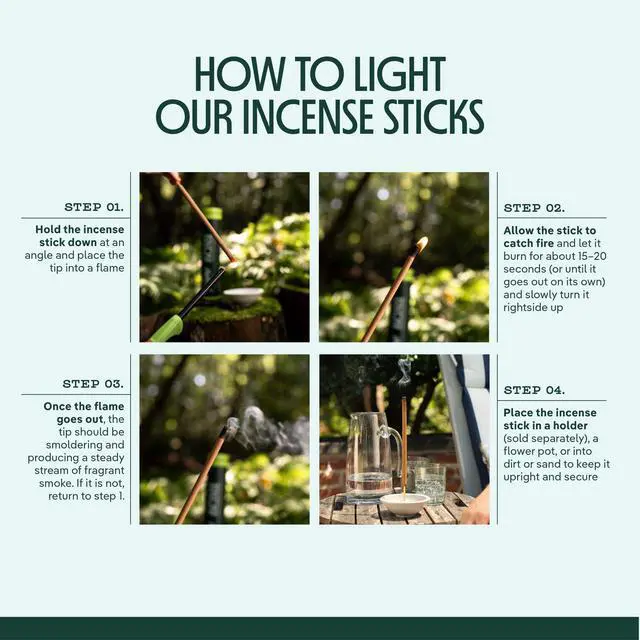 Alt view image 4 of 7 - Mosquito Repellent Incense Sticks, 12 Count, Bug Repellent with Citronella for Patio & Camping, 2.5+ Hours per Stick