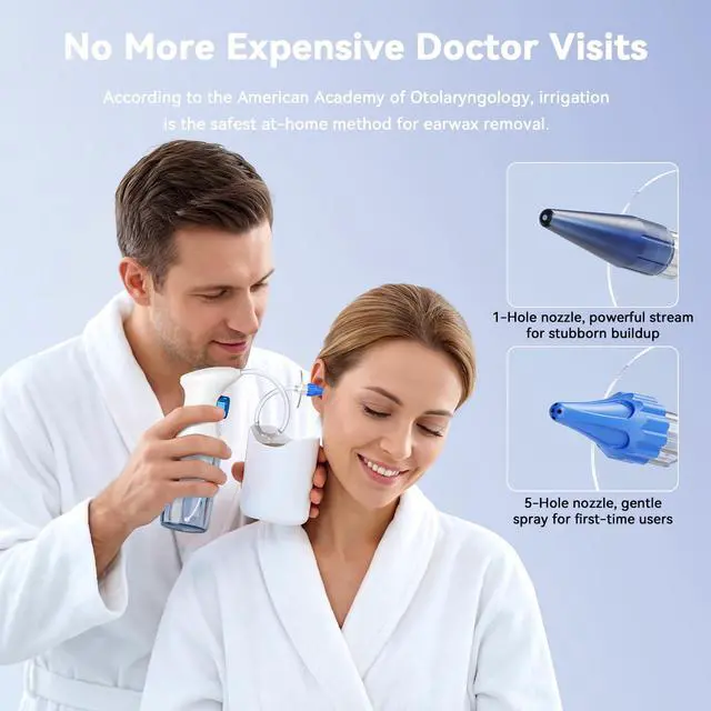 Alt view image 3 of 5 - Ear Wax Removal Kit, Ear Wax Removal for Home Use, Gentle and Effective Ear Cleaner, Easy to Use Ear Cleaning Kit, Ear Flushing Kit for Adults