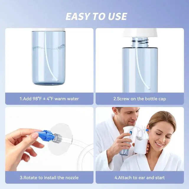 Alt view image 5 of 5 - Ear Wax Removal Kit, Ear Wax Removal for Home Use, Gentle and Effective Ear Cleaner, Easy to Use Ear Cleaning Kit, Ear Flushing Kit for Adults