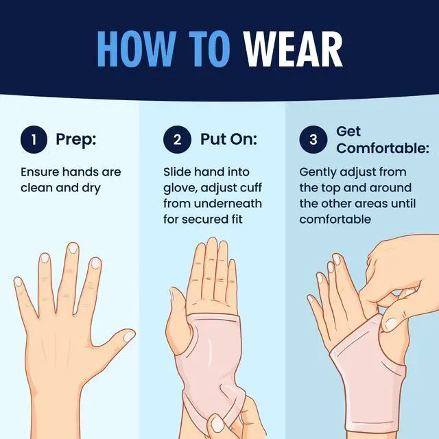 Alt view image 6 of 7 - Gel Wrist Brace - 4 ct - Waterproof Fingerless Compression Sleeve - Mild Carpal Tunnel, Arthritis & Tendonitis Relief - Fits Left & Right Hand - Men & Women - Medium