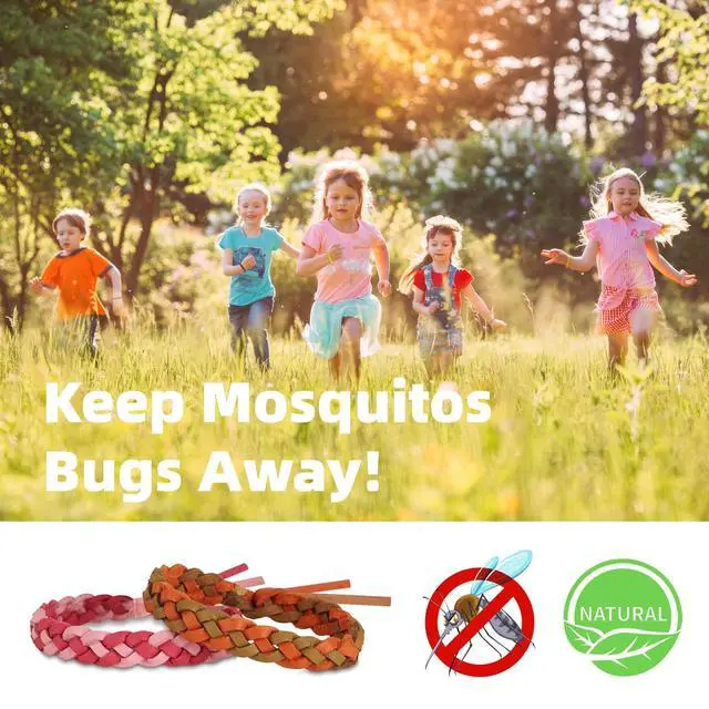 Alt view image 5 of 7 - 12 Pack Mosquito Repellent Bracelets, DEET-Free Natural Bands, PU Leather Insect & Bug Repellent Wrist Bands for Kids & Adults, Individually Wrapped