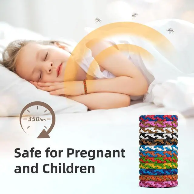 Alt view image 7 of 7 - 12 Pack Mosquito Repellent Bracelets, DEET-Free Natural Bands, PU Leather Insect & Bug Repellent Wrist Bands for Kids & Adults, Individually Wrapped