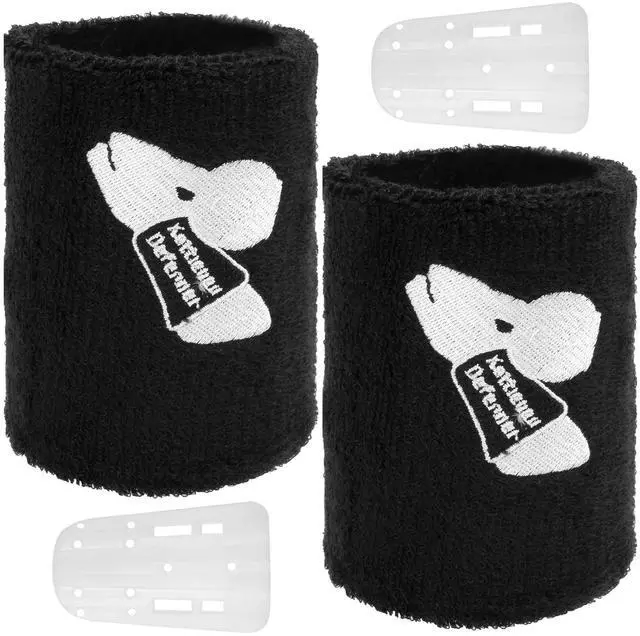 Main image of Kettlebell Wrist Guards with Built-in PP Hard Plate for Impact Protection, Moisture-Wicking Cotton Sweatbands for Heavy Lifting & HIIT, Zero Setup Large Fit for Thicker Wrists & Users Over 220 lbs