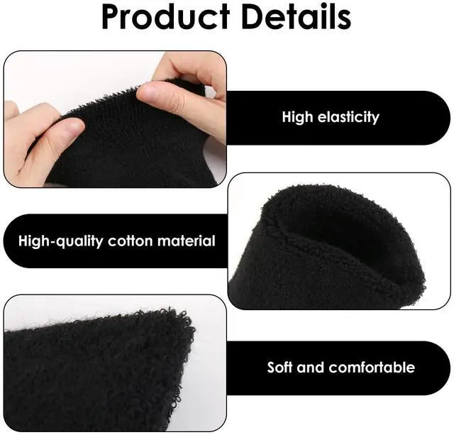 Alt view image 3 of 7 - Kettlebell Wrist Guards with Built-in PP Hard Plate for Impact Protection, Moisture-Wicking Cotton Sweatbands for Heavy Lifting & HIIT, Zero Setup Large Fit for Thicker Wrists & Users Over 220 lbs
