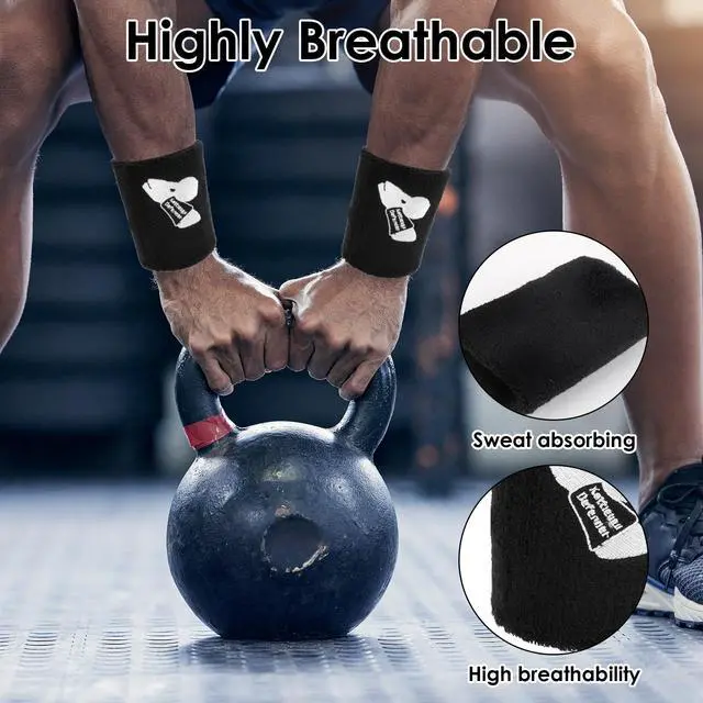 Alt view image 5 of 7 - Kettlebell Wrist Guards with Built-in PP Hard Plate for Impact Protection, Moisture-Wicking Cotton Sweatbands for Heavy Lifting & HIIT, Zero Setup Large Fit for Thicker Wrists & Users Over 220 lbs