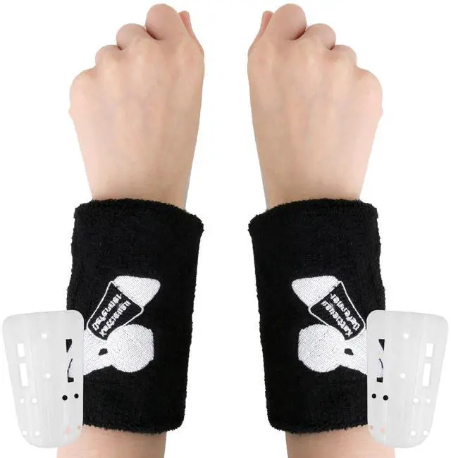 Alt view image 7 of 7 - Kettlebell Wrist Guards with Built-in PP Hard Plate for Impact Protection, Moisture-Wicking Cotton Sweatbands for Heavy Lifting & HIIT, Zero Setup Large Fit for Thicker Wrists & Users Over 220 lbs