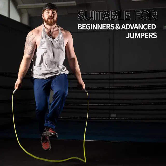 Alt view image 4 of 6 - Hererope 6MM PVC Jump Rope for Men & Women Fitness, Speed, Tricks, Cardio Training, Boxing Jump Rope with Unbreakable Handles and Non-Kinking Skipping Rope, Adjustable Jumprope for Indoor Outdoor
