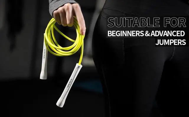 Alt view image 5 of 6 - Hererope 6MM PVC Jump Rope for Men & Women Fitness, Speed, Tricks, Cardio Training, Boxing Jump Rope with Unbreakable Handles and Non-Kinking Skipping Rope, Adjustable Jumprope for Indoor Outdoor