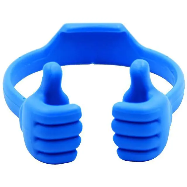 Main image of Thumbs-up Cell Phone Stand Holder,Tablet Stand Cradle for Desk Desktop Smartphone Cellphone Mobile Phone,Tablets - Universal, Adjustable Flexible,Blue