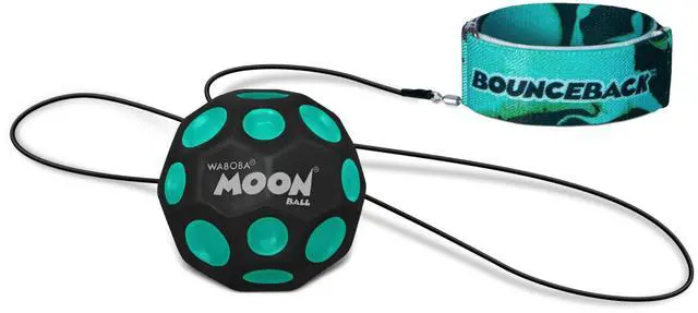 Main image of Bounceback Returning Black and Blue Moon Ball Hyper Bouncy Balls, Extreme Bounce and Fun, Super High Bouncing Ball for Active Play and Outdoor Games