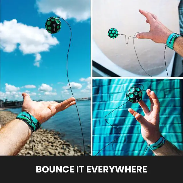 Alt view image 3 of 7 - Bounceback Returning Black and Blue Moon Ball Hyper Bouncy Balls, Extreme Bounce and Fun, Super High Bouncing Ball for Active Play and Outdoor Games