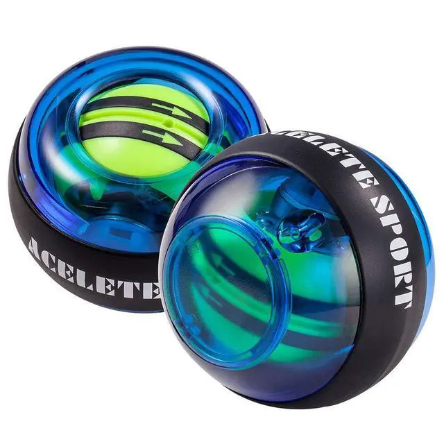 Alt view image 3 of 6 - Gyro Ball Wrist Exerciser Torque Ball Forearm Strengthener for Stronger Wrist Bones and Muscle(Blue Light)