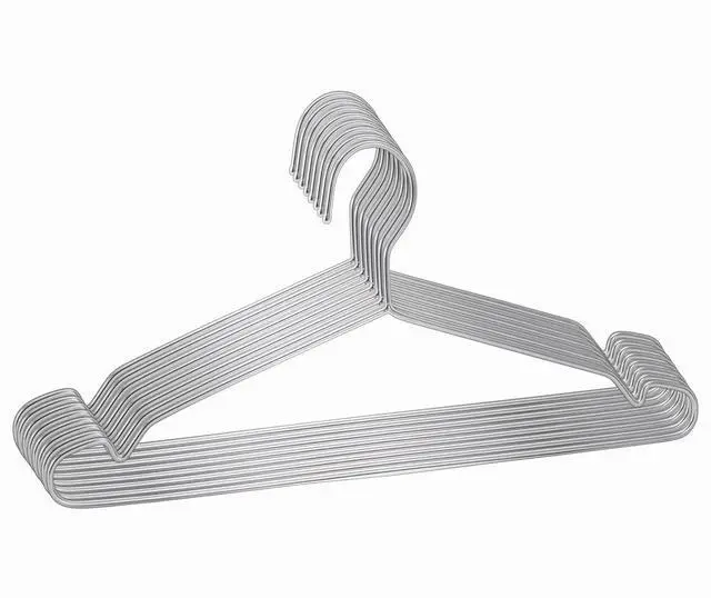 Main image of Wire Coat Hangers 10 Pack Strong Heavy Duty Stainless Steel Metal Coat Hangers Ultra Thin Space Saving Clothes Hangers 16.5 Inch
