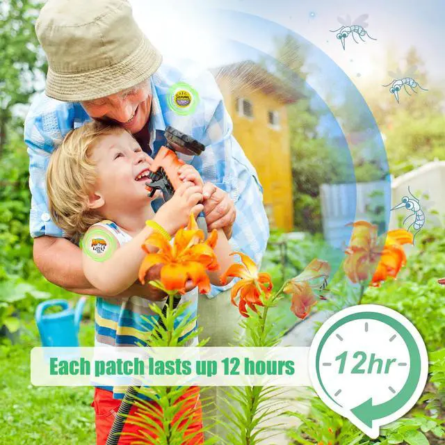 Alt view image 4 of 7 - Mosquito Repellent Stickers, 300 Pack for Kids & Adults, Outdoor/Indoor, Natural Plant-Based, 6 Mosquito Bracelets Included
