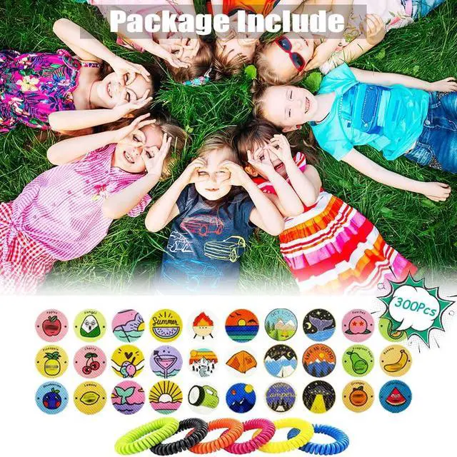 Alt view image 3 of 7 - Mosquito Repellent Stickers, 300 Pack for Kids & Adults, Outdoor/Indoor, Natural Plant-Based, 6 Mosquito Bracelets Included