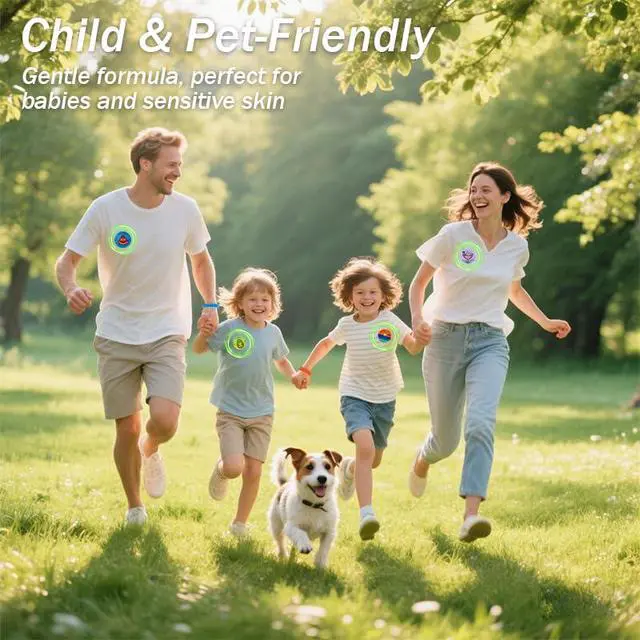 Alt view image 5 of 7 - Mosquito Repellent Stickers, 300 Pack for Kids & Adults, Outdoor/Indoor, Natural Plant-Based, 6 Mosquito Bracelets Included