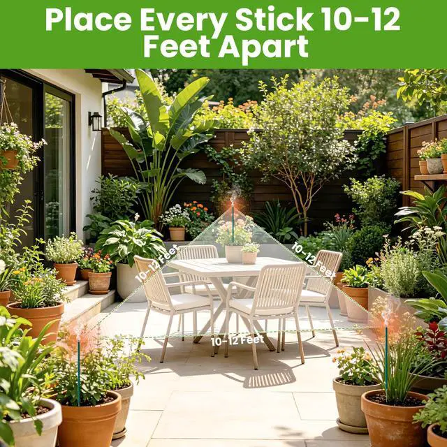 Alt view image 5 of 5 - 24 Pack Incense Sticks for Outdoor Patio Backyard Indoors Camping Travel Yoga, DEET Free Mosquito Repellent Sticks Safe for Kids Pets, Long-Lasting 2-Hour Burn Time, Green
