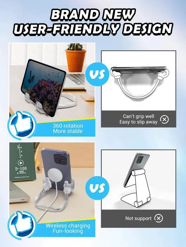 Alt view image 4 of 7 - Mom Gift for Mothers Day Thumbs Up Lazy Phone Stand: Gifts for Teens Boys Girls Cell Phone Holder for Desk Birthday Gifts for Grandma Nana Women Wife Men Adults from Son Daughter