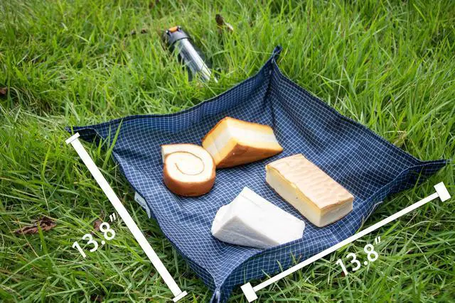 Alt view image 4 of 6 - Pocket Picnic Blanket - Waterproof, Lightweight, Compact & Sandproof | Portable Mat for Hiking, Camping, Backpacking, and Beach Trips | Fast-Drying Ground Cover - 13.8'' x 13.8''