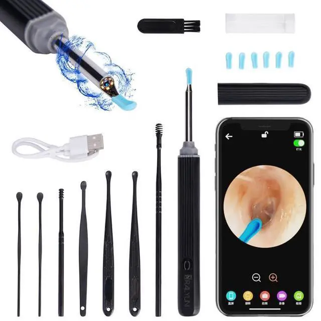 Main image of Ear Wax Removal with Camera, Earwax Remover Tool,1080 HD Wireless Ear Otoscope with 6 LED Lights Ear Wax Removal Kit for iPhone, iPad & Android Smart Phone