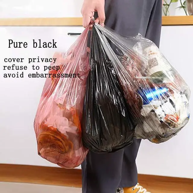 Alt view image 5 of 6 - Small Black Trash Bags,200 Counts Thicken Value Pack 4 Gallon Trash Bag,Small Garbage Bags for Office,Kitchen,Bedroom Waste Bin