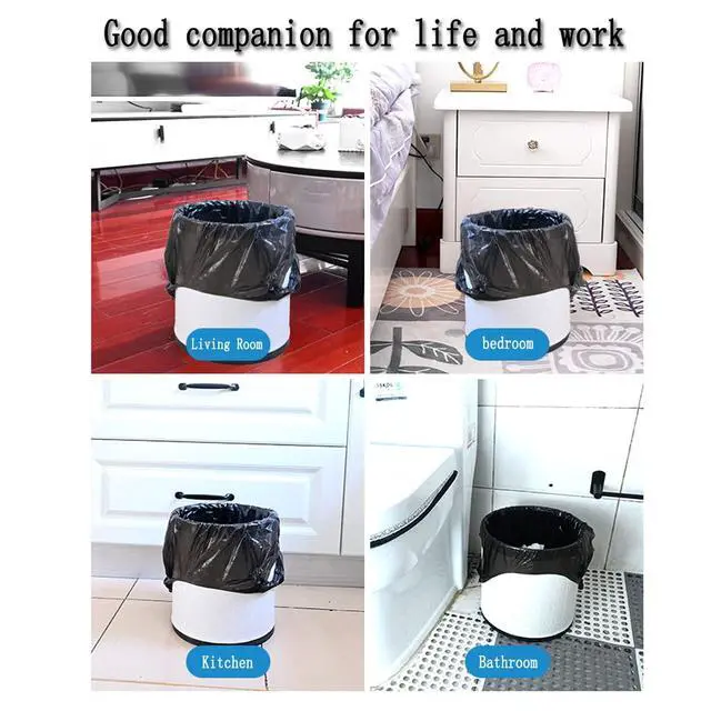 Alt view image 6 of 6 - Small Black Trash Bags,200 Counts Thicken Value Pack 4 Gallon Trash Bag,Small Garbage Bags for Office,Kitchen,Bedroom Waste Bin