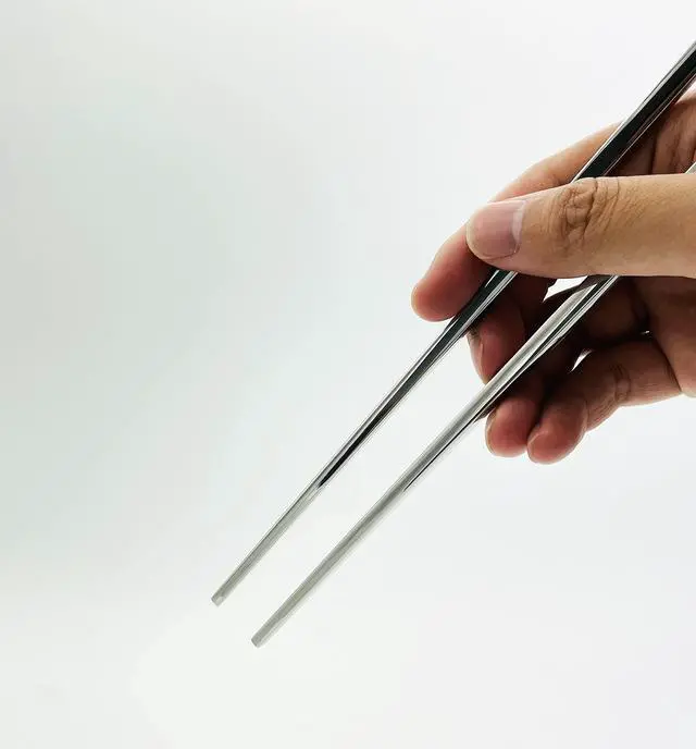 Alt view image 4 of 5 - 7 Pairs Multicolor Chopsticks Set, Reusable Stainless Steel Chopsticks, 304 Metal Japanese Chinese Style, Dishwasher Safe